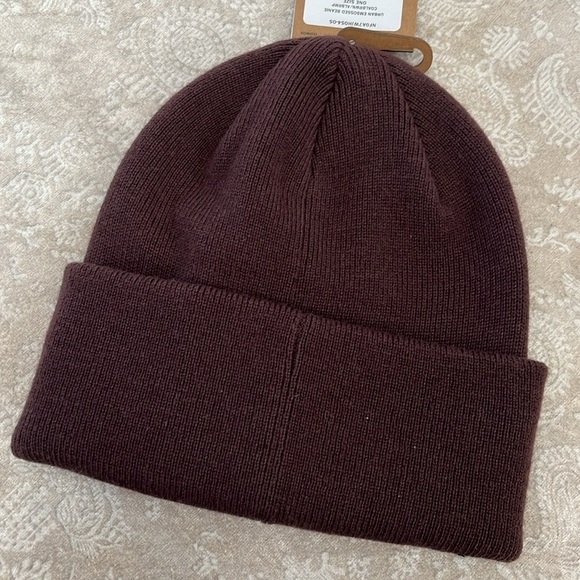 Brand New The North Face Urban Embossed Beanie Cuffed Hat Coal Brown Stretch Cap - Picture 7 of 12